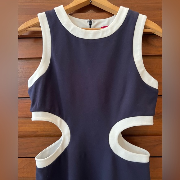 Staud Mini Dolce Dress in Navy - Picture 5 of 9